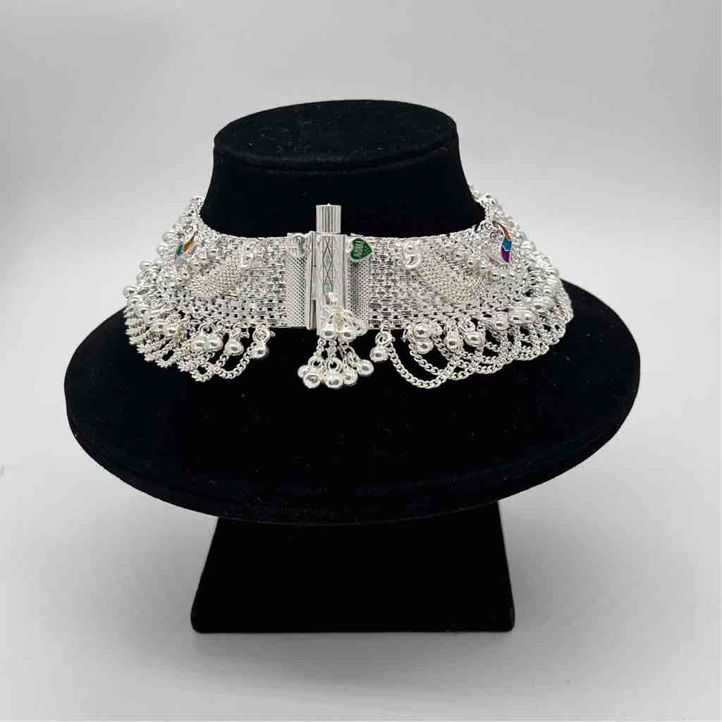 Silver Fancy Aagra Heavy Jull And Chumchum Payal