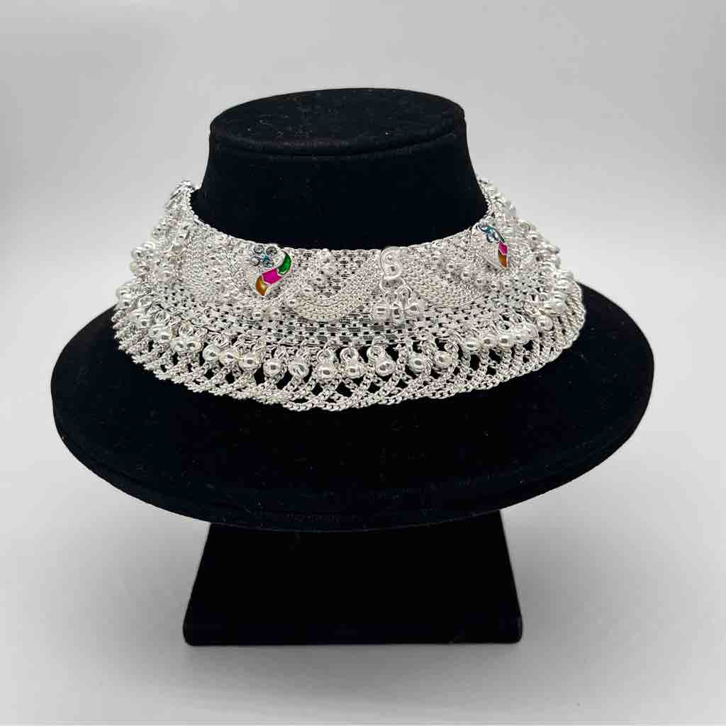 Silver Fancy Aagra Heavy Jull And Chumchum Payal
