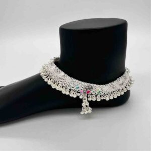 Silver Fancy Aagra Light Weight Jull Anklets