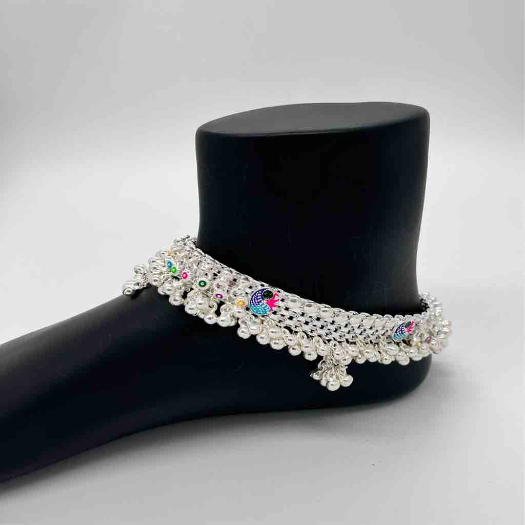 Silver Fancy Aagra Light Weight Chumchum Payal