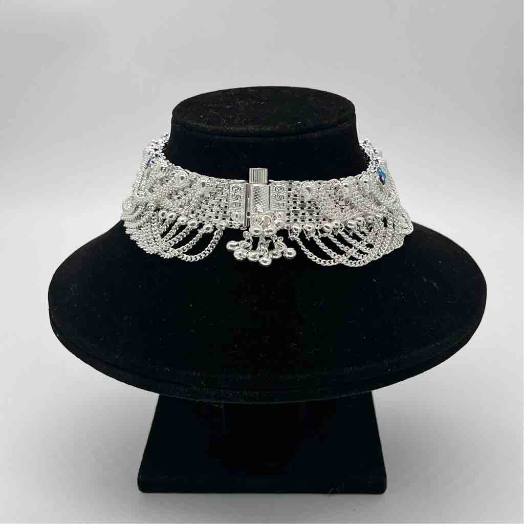 Silver Fancy Aagra Jull Design Anklets