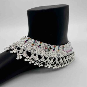 Silver fancy heavy aagra payal