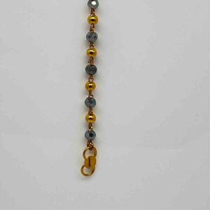 916 Gold 1*1 Black Moti And Gold Manka Design Najriya