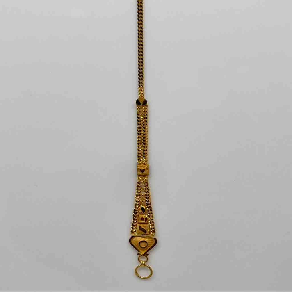 916 Gold Single Line Design Earchain