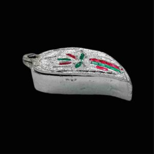 Silver Plated Sindur Dabi Pan Design