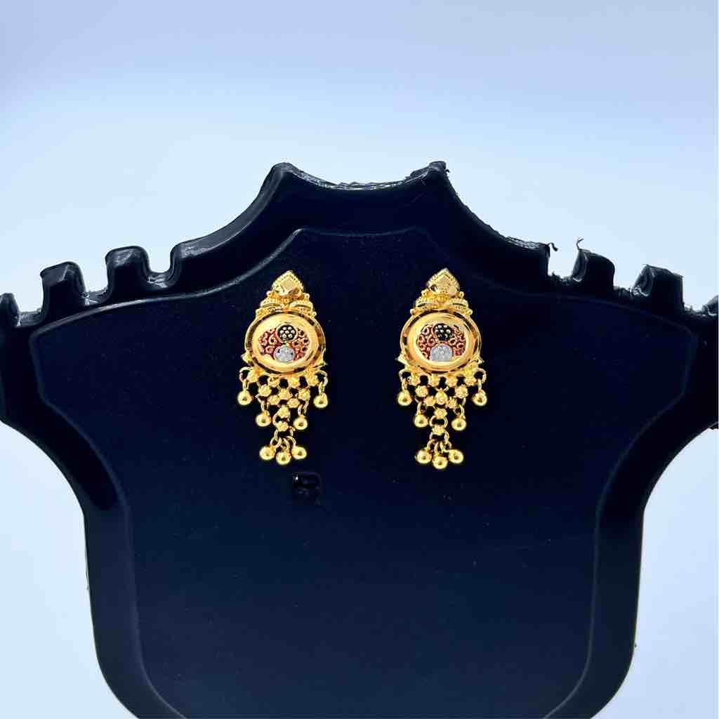 916 Gold Kalkati Design Earrings