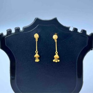 916 gold fancy latkan earrings