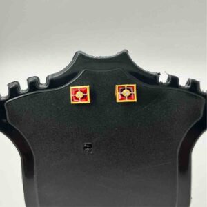18k Gold Red Diamond Earrings