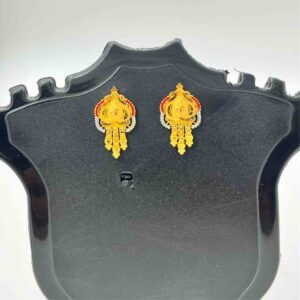 916 Gold Fancy China Design Earrings