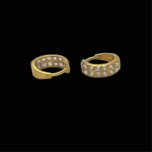 18k gold double Line design earrings