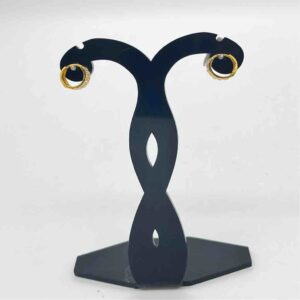 18k gold double Line design earrings