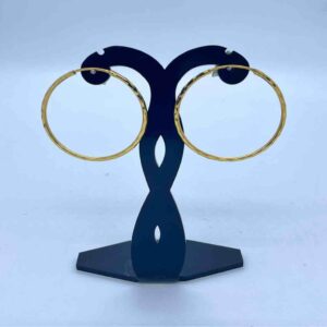 916 Gold Big Size Plain Earrings