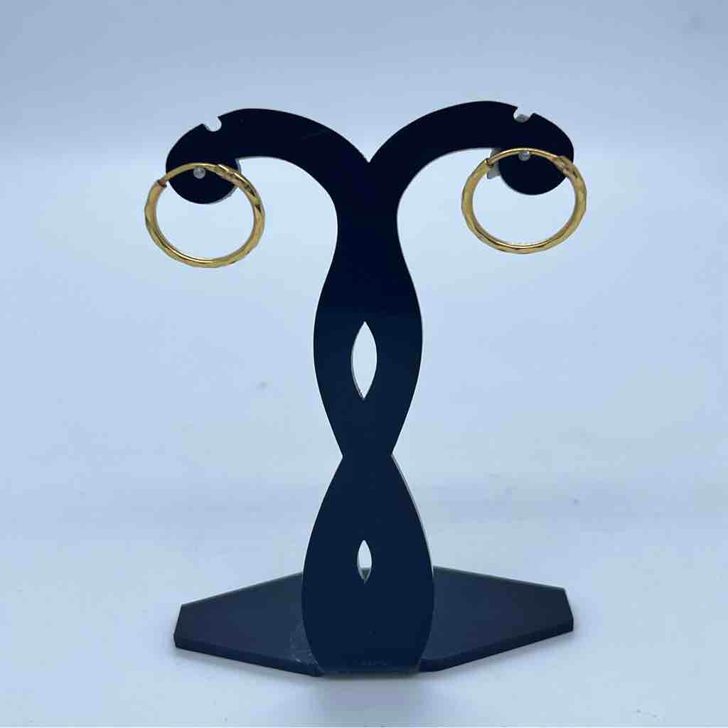 916 Gold Plain Earrings
