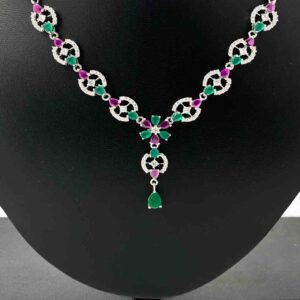 925 Streling Silver Multi Design Necklace Set