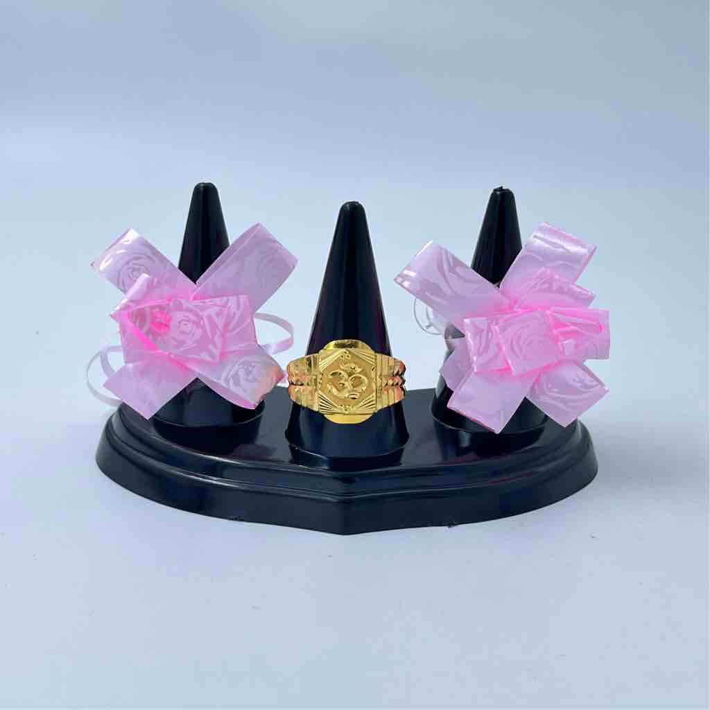 916 gold Big Om Design Ring