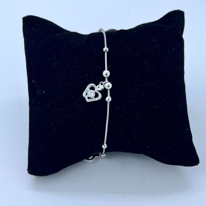 925 sterling silver adjustable Diamond bracelet