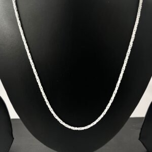 Silver Hollow Design Chain