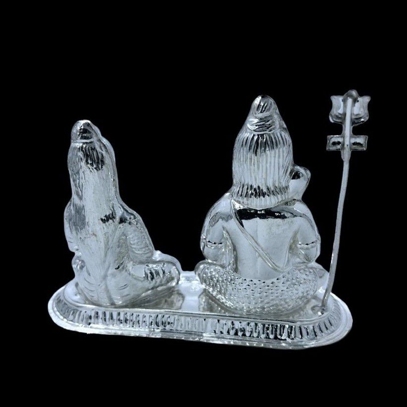 Silver Design Shiv Parvati Idol