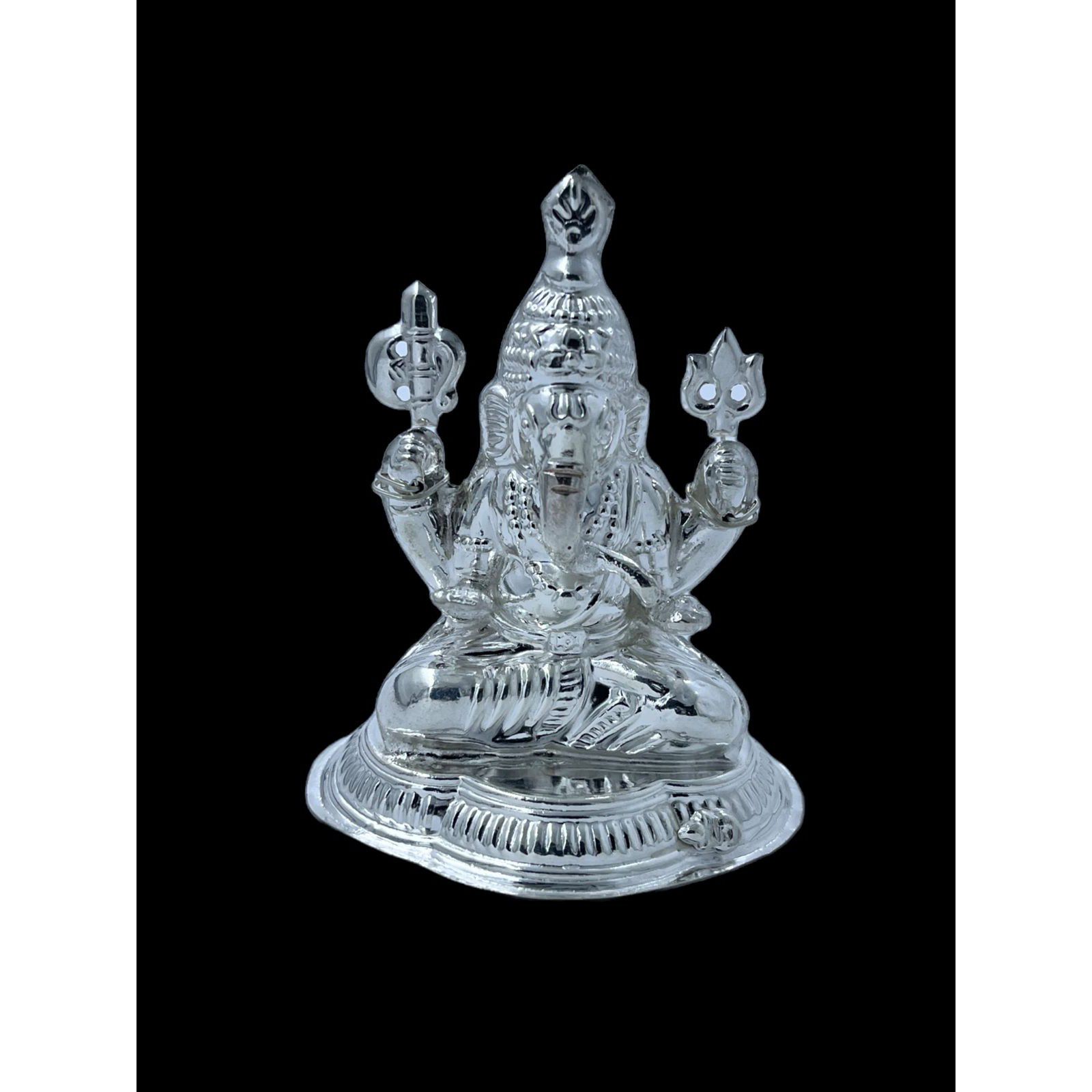 Sidhi vinayak idol in silver design (?????? ??????)