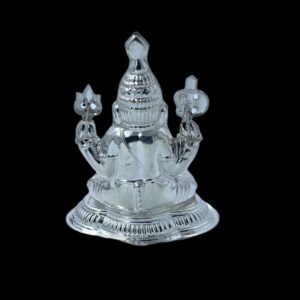 Silver big design in ganapati bappa idol