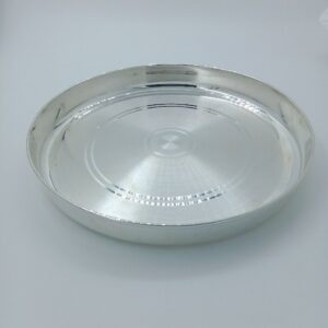 Silver big size thali gifted items