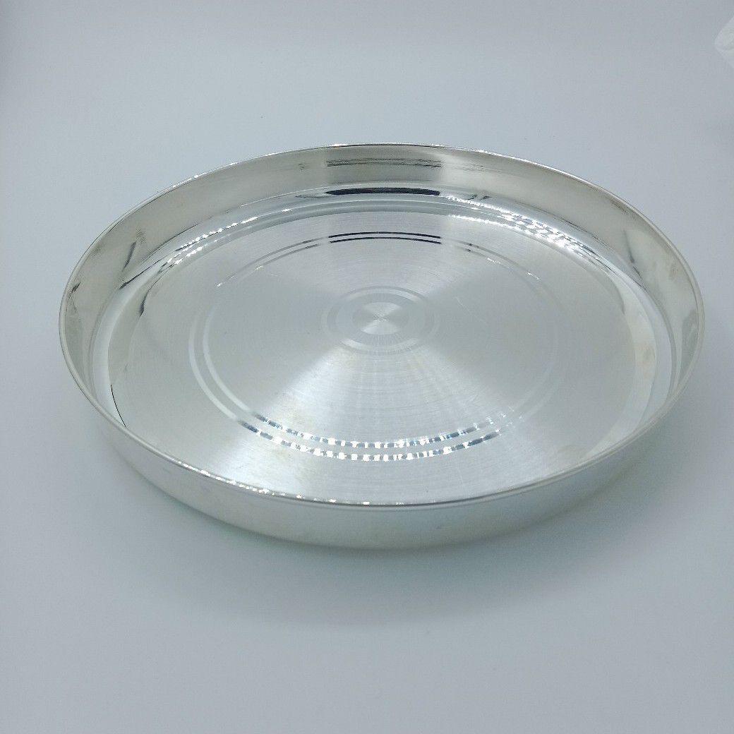 Silver big size thali gifted items