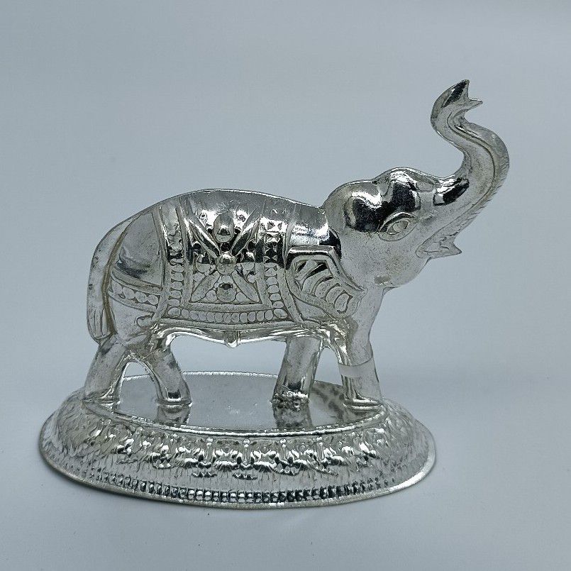 Elephant (????) Idol In Silver New Design