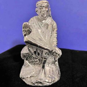 silver plated sai baba idol