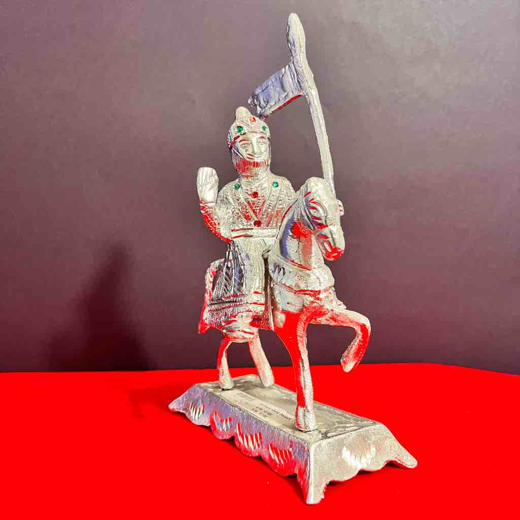 silver plated ramapeer (Ramdev ji)idol