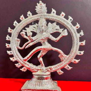 Silver plated natraj idol