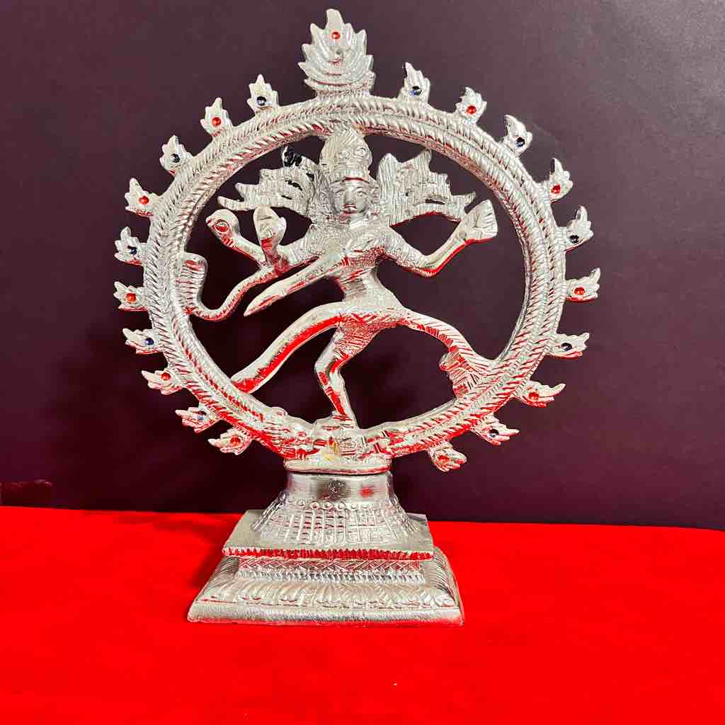 Silver plated natraj idol