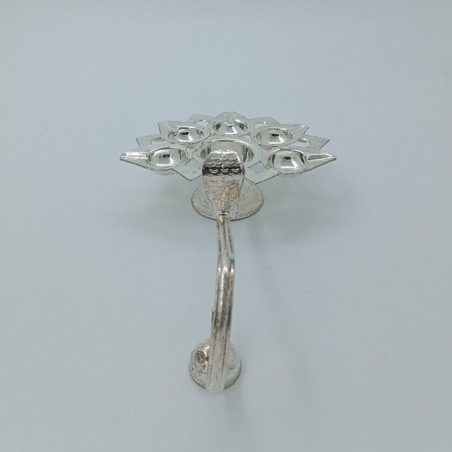 Silver Pooja Item Diya _Aarati
