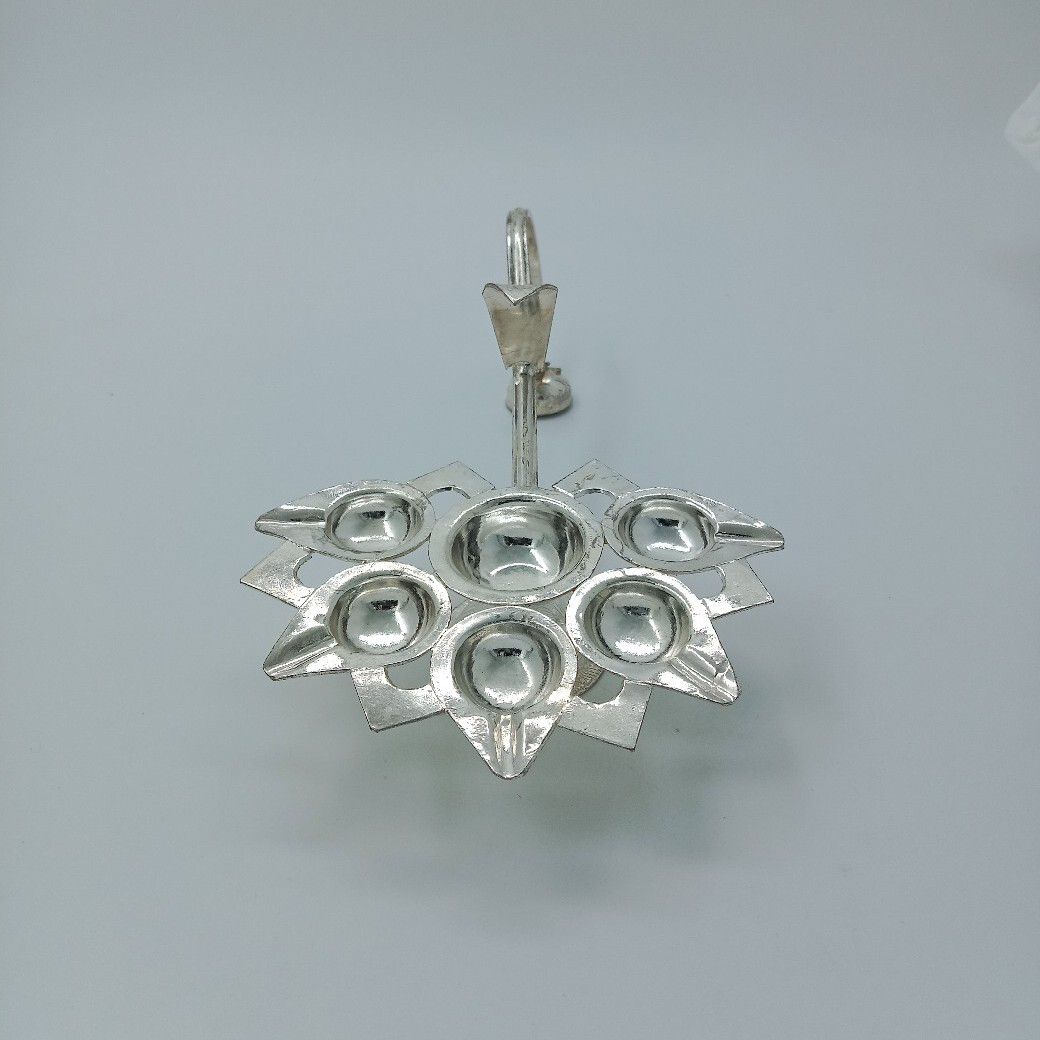 Silver Pooja Item Diya _Aarati