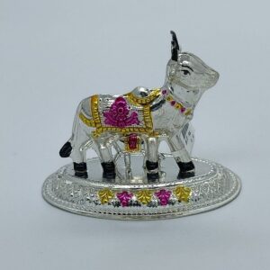 Silver Colour Full Design In Cow Idol