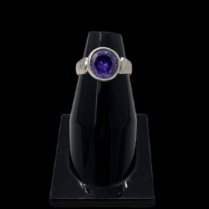 Silver Ring In Blue Sapphire (??? ????)