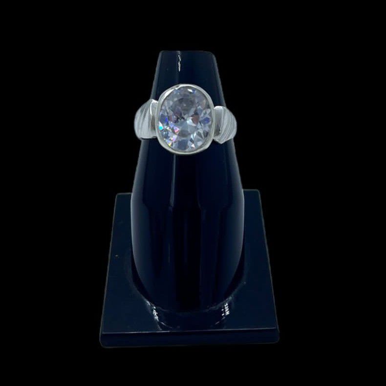 Silver Ring In One Daimond (????)