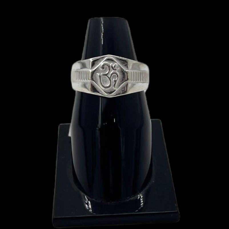 Silver Ring In Om Design