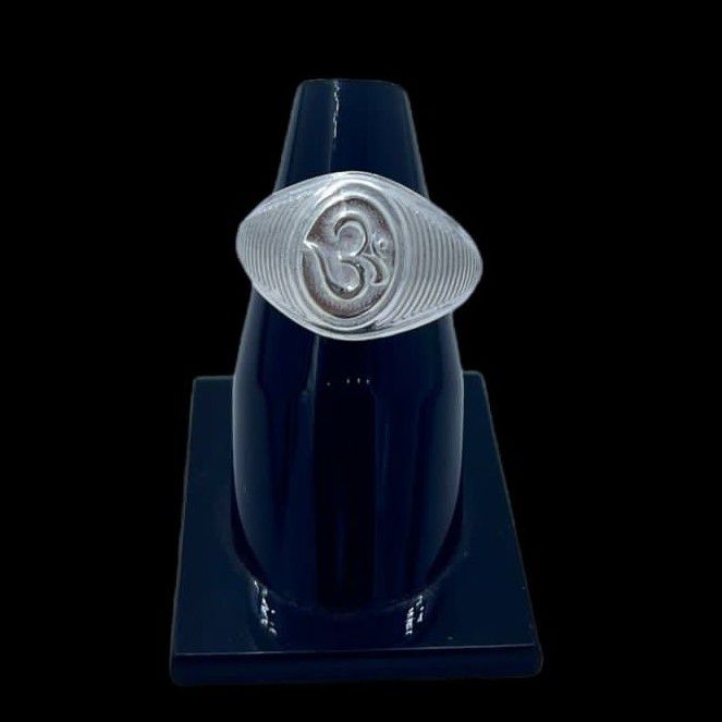 Om Design Silver Ring
