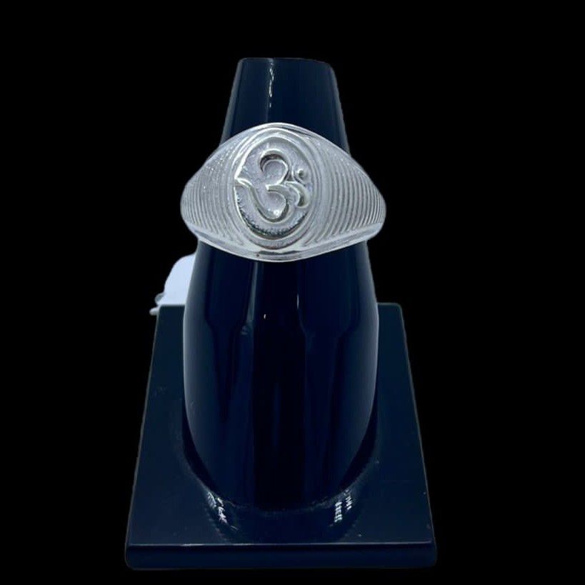 Silver Ring Big Om Design