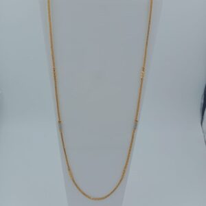 916 Gold Rhodium Box Pipe Chain