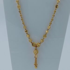 916 Gold Vartical Design Necklace Ladies