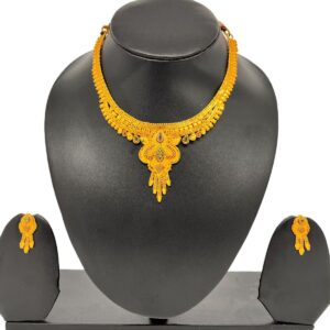 1 Gram Gold Plated Fancy Necklace Set