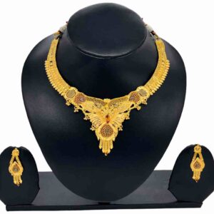 999 Gold Plated Fancy Short Necklace