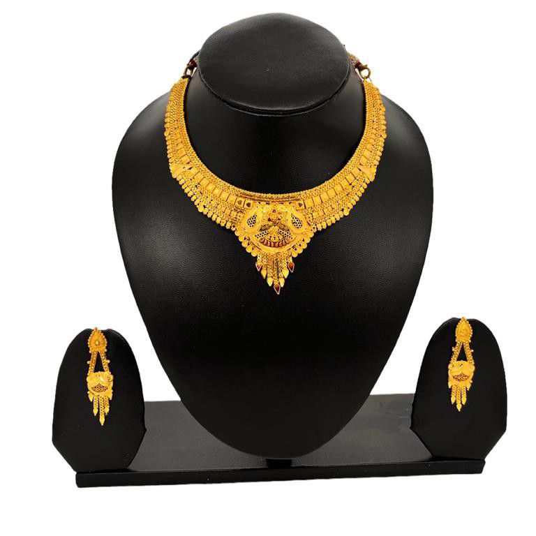 1 Gram Short Necklace With Earrings