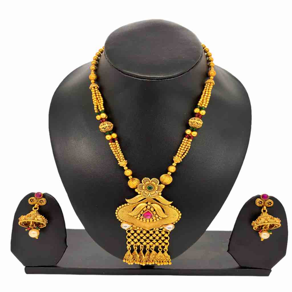 1 Gram Gold Plated Long Necklace