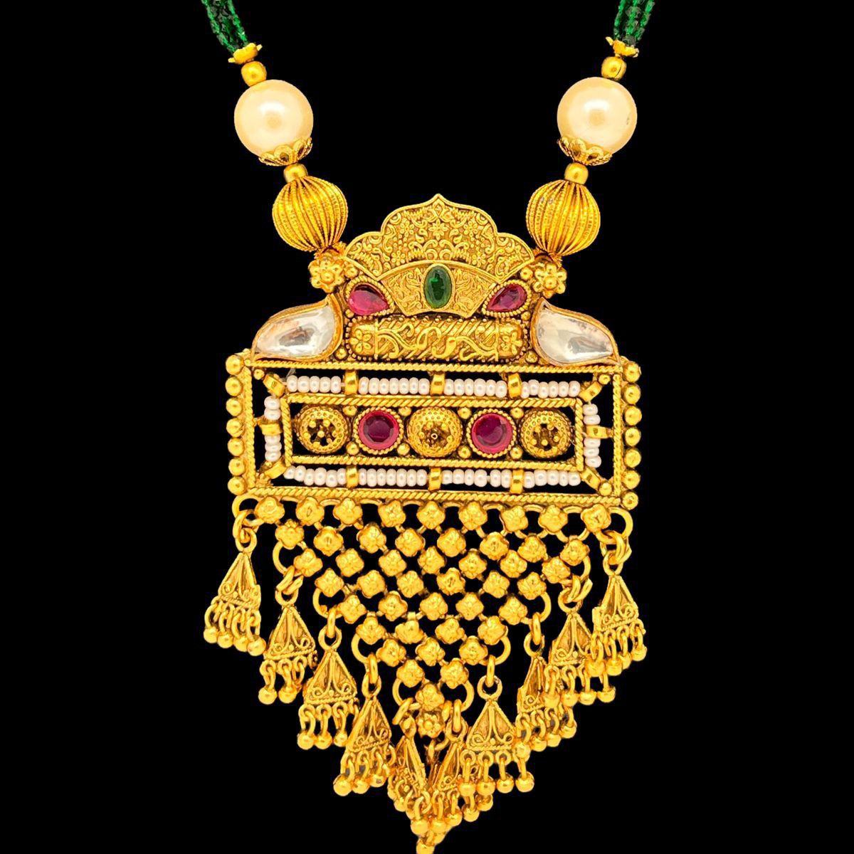 999 Gold Plated In Big Fancy Necklace