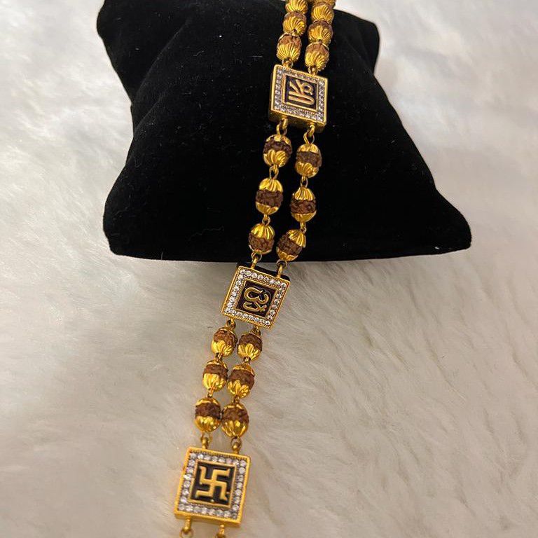 999 Gold Plated Rudraksh Bracelet - Image 3