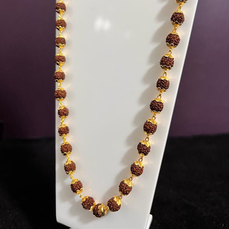 999 Gold Plated Rudraksha Mala