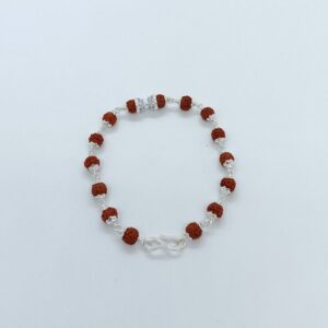 Simple Rudraksha Design In Silver 800