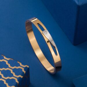 999 Gold Plated Fancy Gents Kada